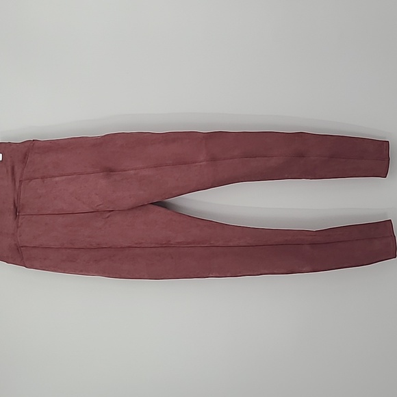 NWT Spanx faux suede leggings rich rose, pink size medium tall - Picture 10 of 10
